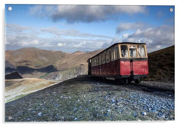 Snowdon Mountain Railway Acrylic by Gail Johnson