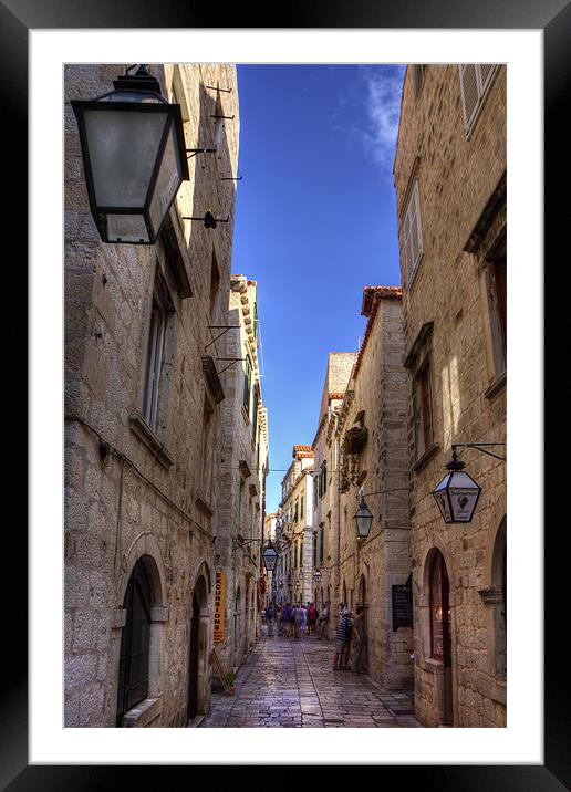 An Alley in Dubrovnik Framed Mounted Print by Tom Gomez