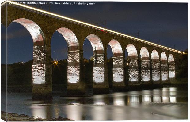 Royal Border Bridge Illuminations Canvas Print by K7 Photography