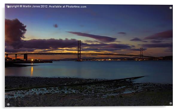 Forth Road Bridge Sunset Acrylic by K7 Photography
