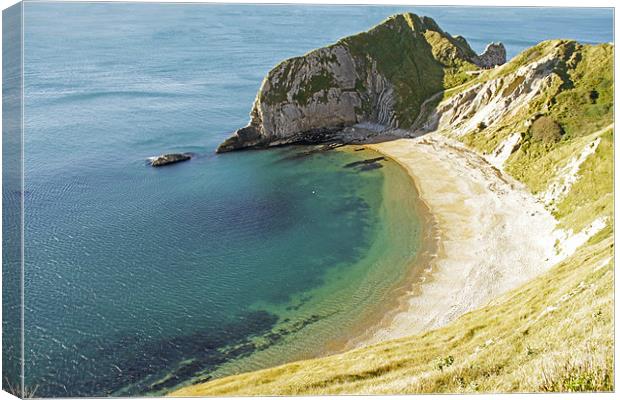 Man 'O' War Bay, Dorset Canvas Print by Sandi-Cockayne ADPS