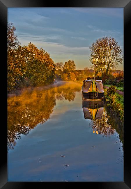 Autumn on the grand union canal Framed Print by Jack Jacovou Travellingjour