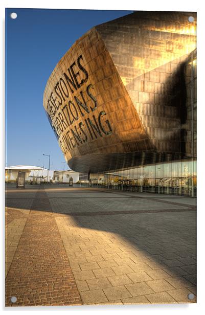 Wales Millennium Centre 2 Acrylic by Steve Purnell