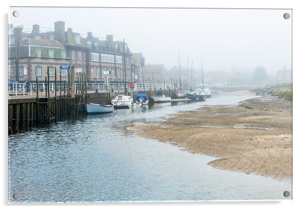 Blakeney Quay in mist Acrylic by Stephen Mole