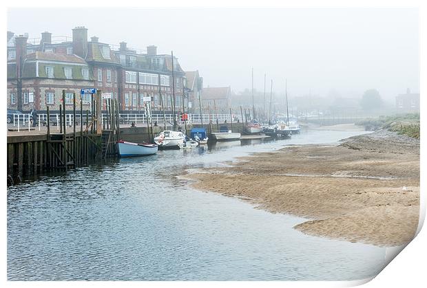Blakeney Quay in mist Print by Stephen Mole