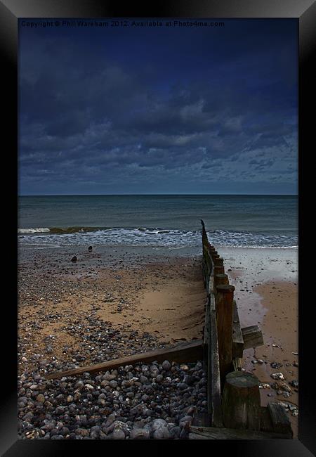 Cromer Sea Defence Framed Print by Phil Wareham