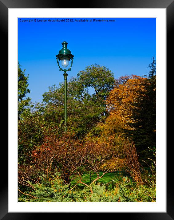 Old fashioned street lamp Framed Mounted Print by Louise Heusinkveld