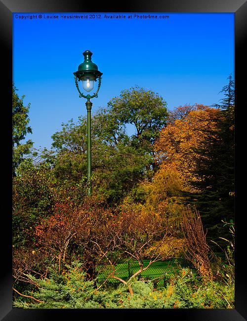 Old fashioned street lamp Framed Print by Louise Heusinkveld