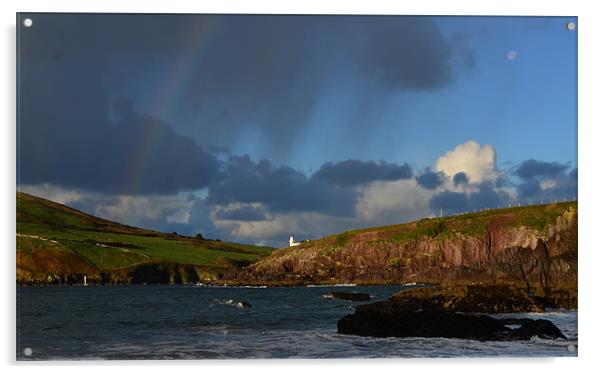 Rainbow over Dingle Acrylic by barbara walsh