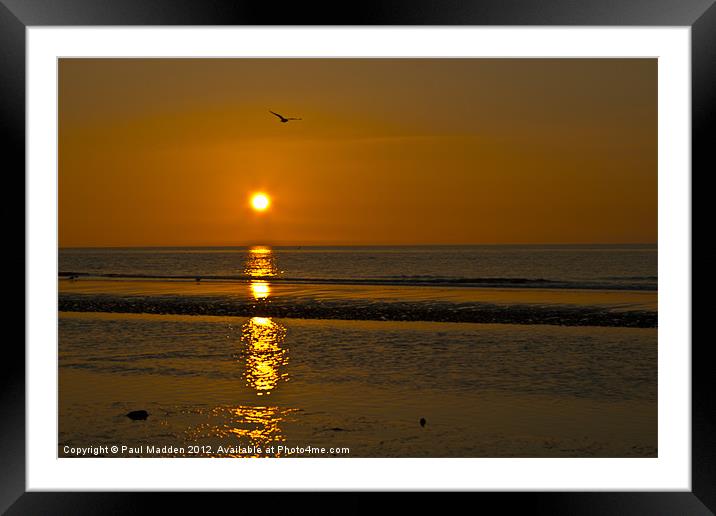 Formby Beach Sunset Framed Mounted Print by Paul Madden