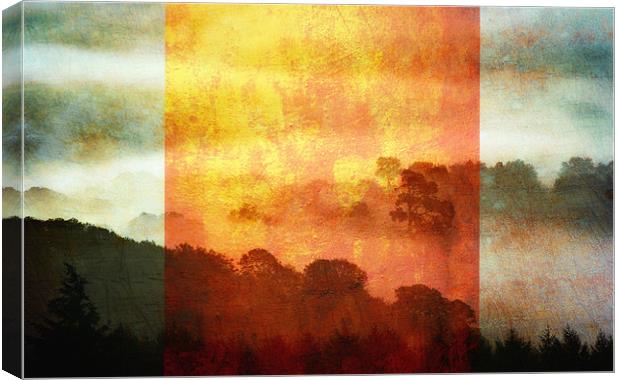 Into The Misty Valley Canvas Print by Chris Manfield
