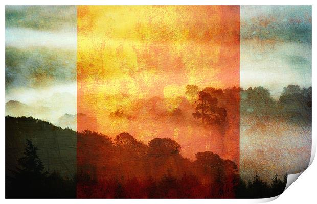 Into The Misty Valley Print by Chris Manfield