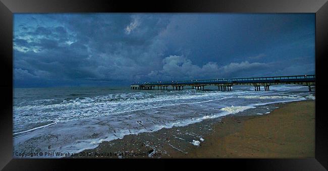 Wide angle pier Framed Print by Phil Wareham