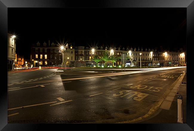 Weymouth Sea Front At Night. Framed Print by Daniel Bristow