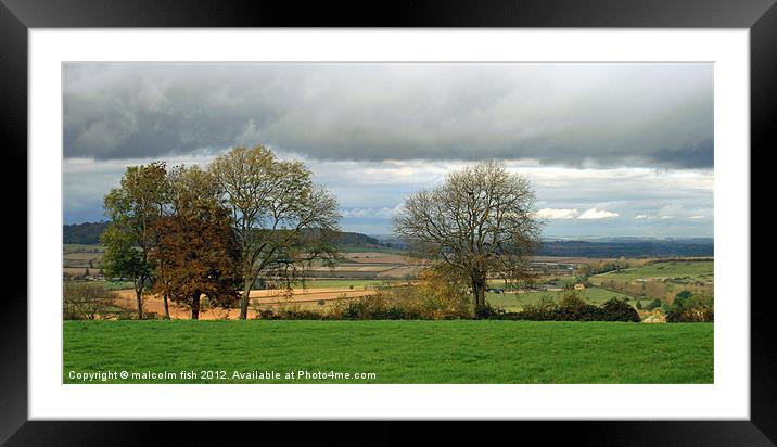 COTSWOLDS COUNTRYSIDE. Framed Mounted Print by malcolm fish