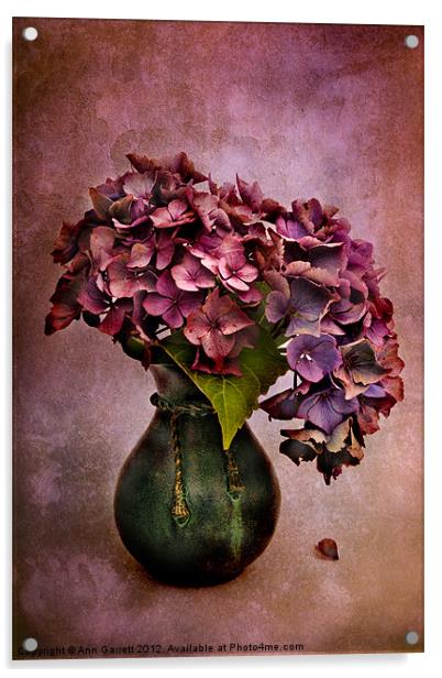 Textured Hydrangea Acrylic by Ann Garrett