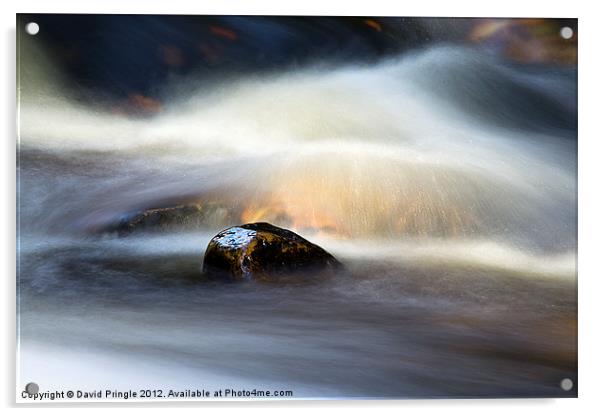 Flowing River II Acrylic by David Pringle