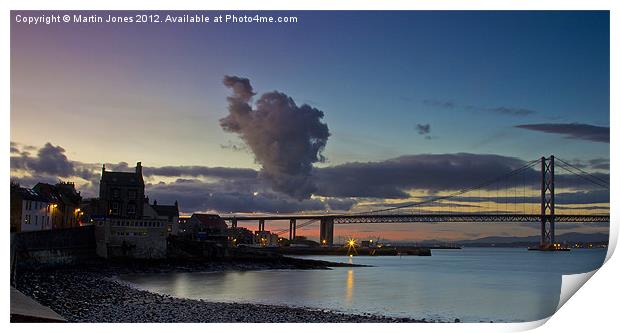 Cables over the Forth Print by K7 Photography