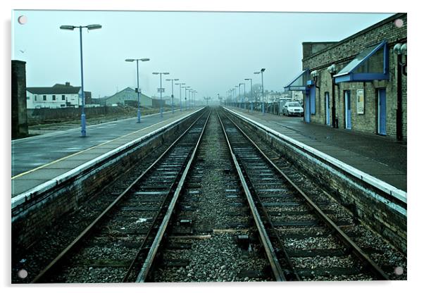 British Train Station Acrylic by Samantha Warren