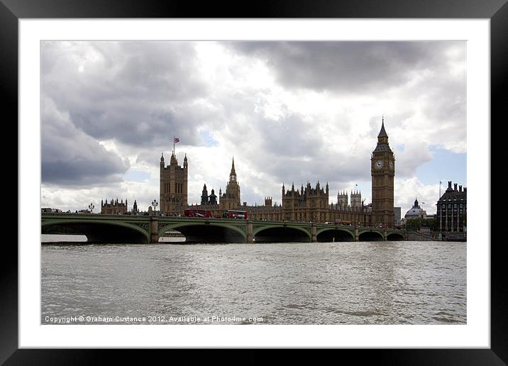 Palace of Westminster Framed Mounted Print by Graham Custance