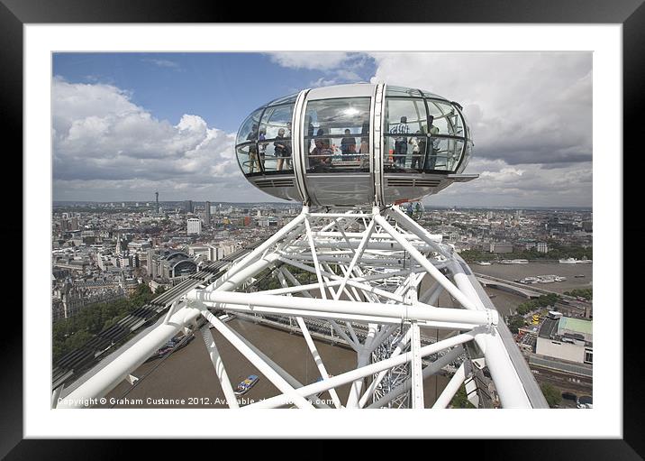 The London Eye Framed Mounted Print by Graham Custance