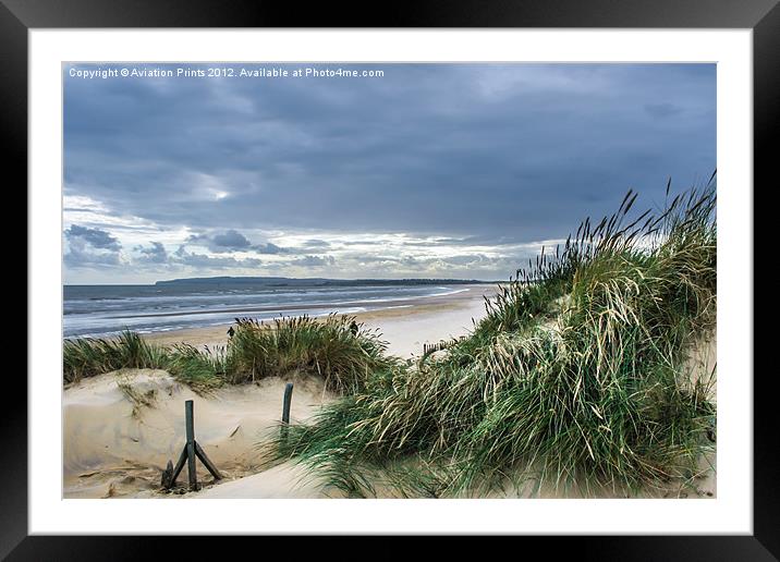 Camber Sands Beach Dunes Framed Mounted Print by Oxon Images