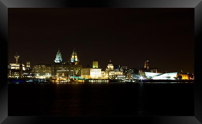Liverpool skyline by night Framed Print by Paul Farrell Photography