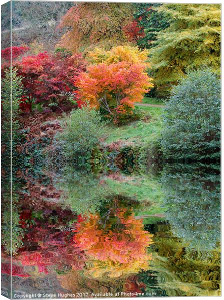 Autumnal Reflections Canvas Print by Steve Hughes