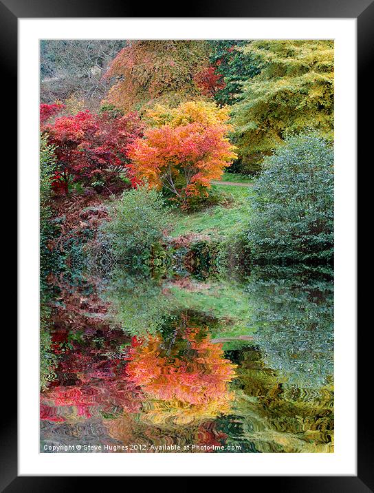 Autumnal Reflections Framed Mounted Print by Steve Hughes