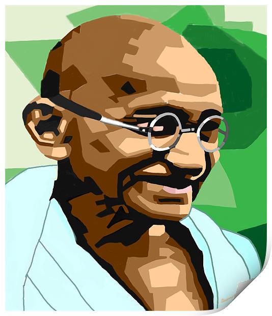 Mahatma Gandhi-Father of India Print by Susmita Mishra