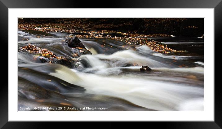 Flowing River IV Framed Mounted Print by David Pringle