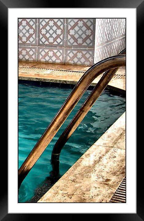 swimming pool Framed Mounted Print by Heather Newton