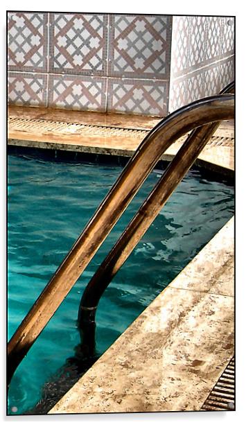 swimming pool Acrylic by Heather Newton