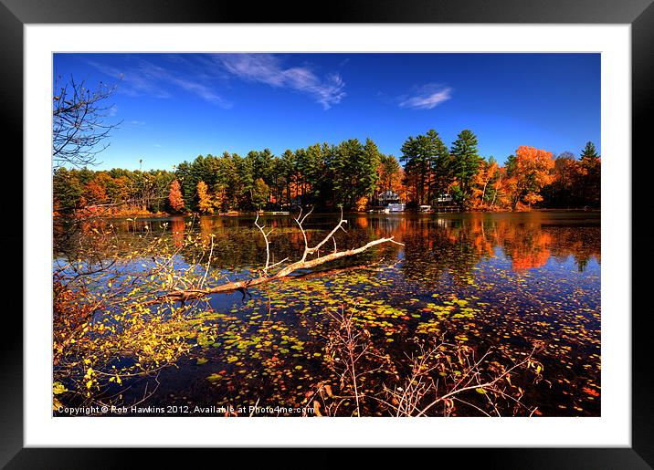 Bomoseen Lake in the Fall Framed Mounted Print by Rob Hawkins