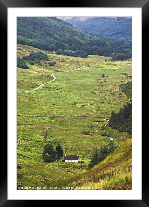 House in the Glen, Argyll, Scotland Framed Mounted Print by Jane McIlroy