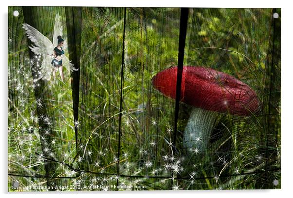 Magic mushroom. Acrylic by Nathan Wright