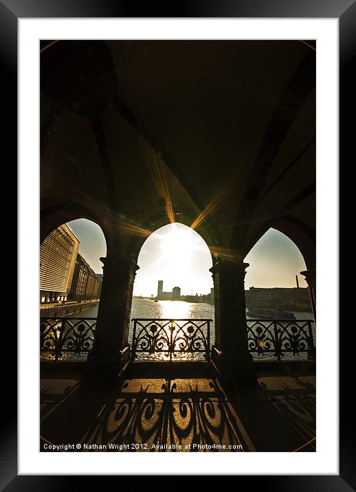 Sunrise OberbaumbrÃ¼cke Framed Mounted Print by Nathan Wright