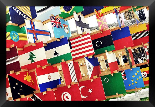 Olimpic 2012 London flag stage Framed Print by Nataliya Lazaryeva