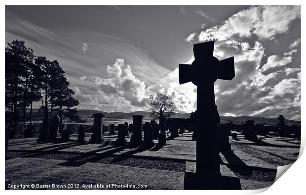 Silhouette Cross Print by Buster Brown