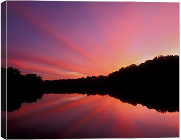 Lake Newport Sunset  Canvas Print by Bryan Olesen