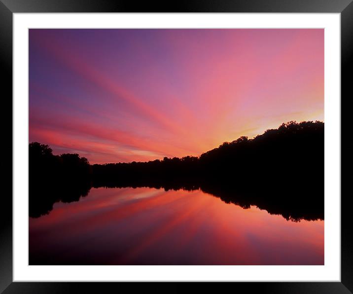 Lake Newport Sunset  Framed Mounted Print by Bryan Olesen