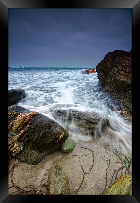 Rising tide at Horseley Cove Framed Print by mark leader