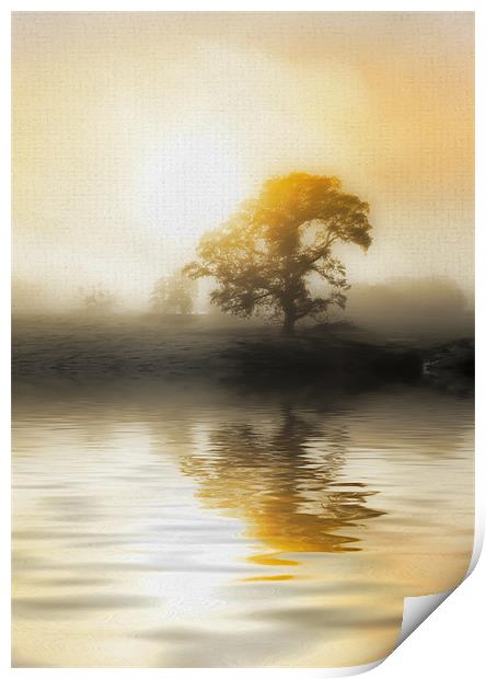 Soft Misty Morning Print by Mike Gorton