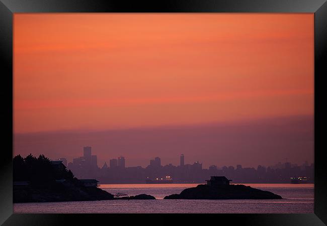 Sunrise over Vancouver Framed Print by Thomas Schaeffer