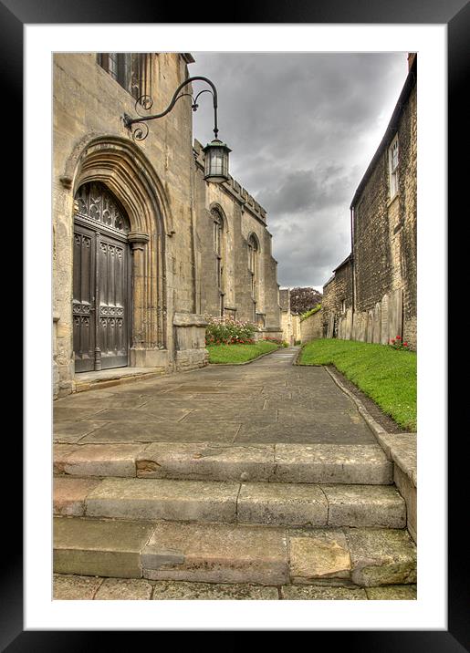 Church steps in HDR Framed Mounted Print by Phil Emmerson