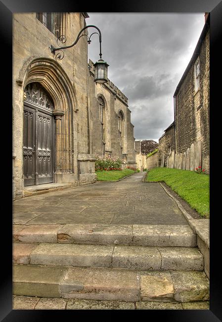 Church steps in HDR Framed Print by Phil Emmerson