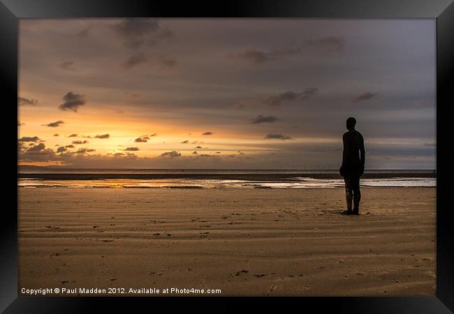 Another Place By Anthony Gormley Framed Print by Paul Madden