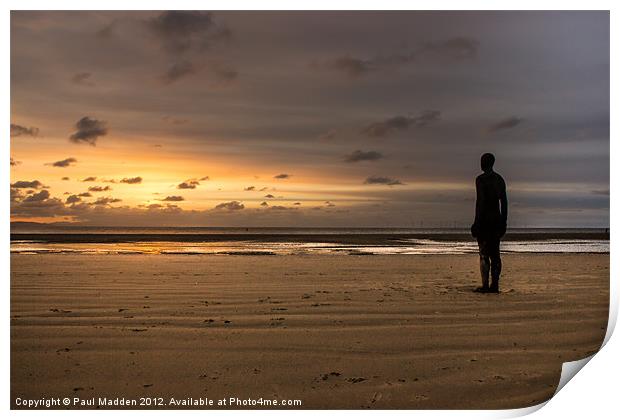 Another Place By Anthony Gormley Print by Paul Madden