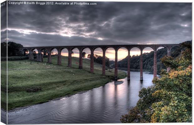 Leaderfoot Viaduct Canvas Print by Keith Briggs