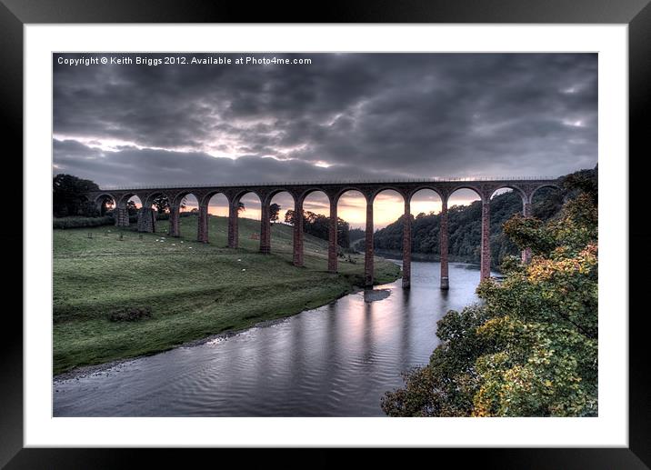 Leaderfoot Viaduct Framed Mounted Print by Keith Briggs